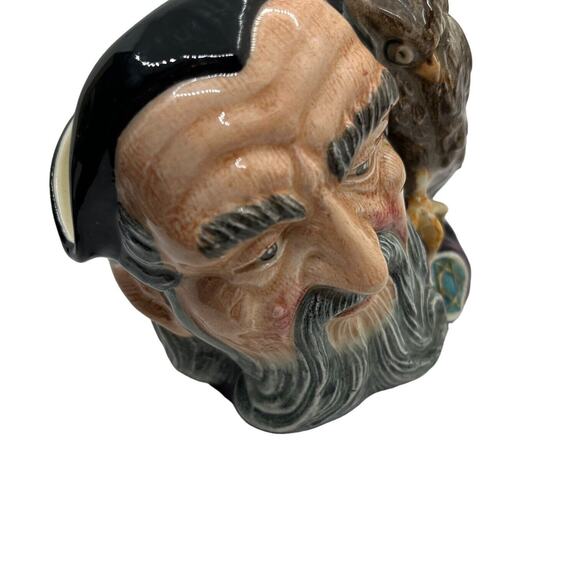 Merlin 4" Toby Jug Character Mug Miniature D.6536 Vintage 1959 Royal Doulton - Picture 7 of 15